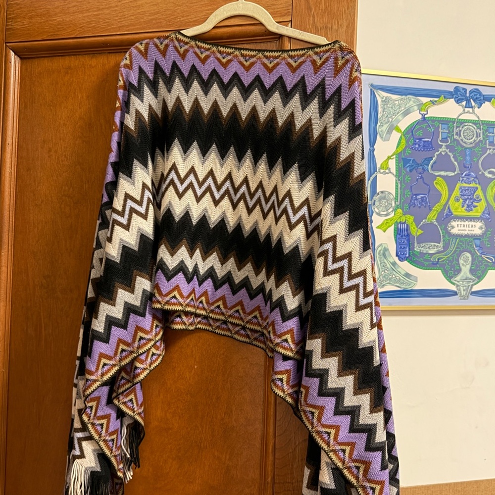 Vintage Missoni Poncho Shawl Sweater Top